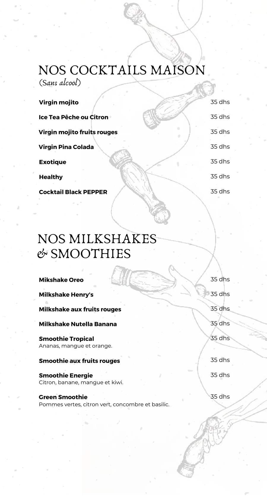 MENU Black Pepper Meknes 2024 Les meilleurs Restaurants à Meknes EAT.MA